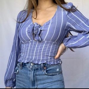 NWT American Eagle Blue Striped Shirt